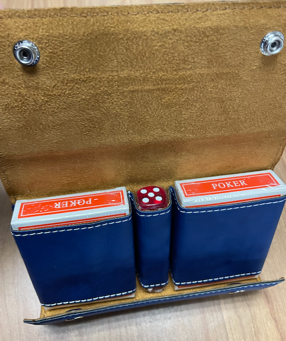 Leatherette Dice/Card Carrier