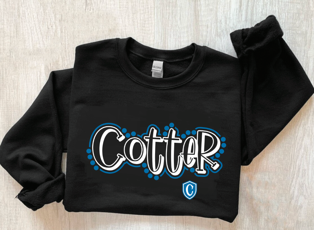 Black Cotter Crewneck