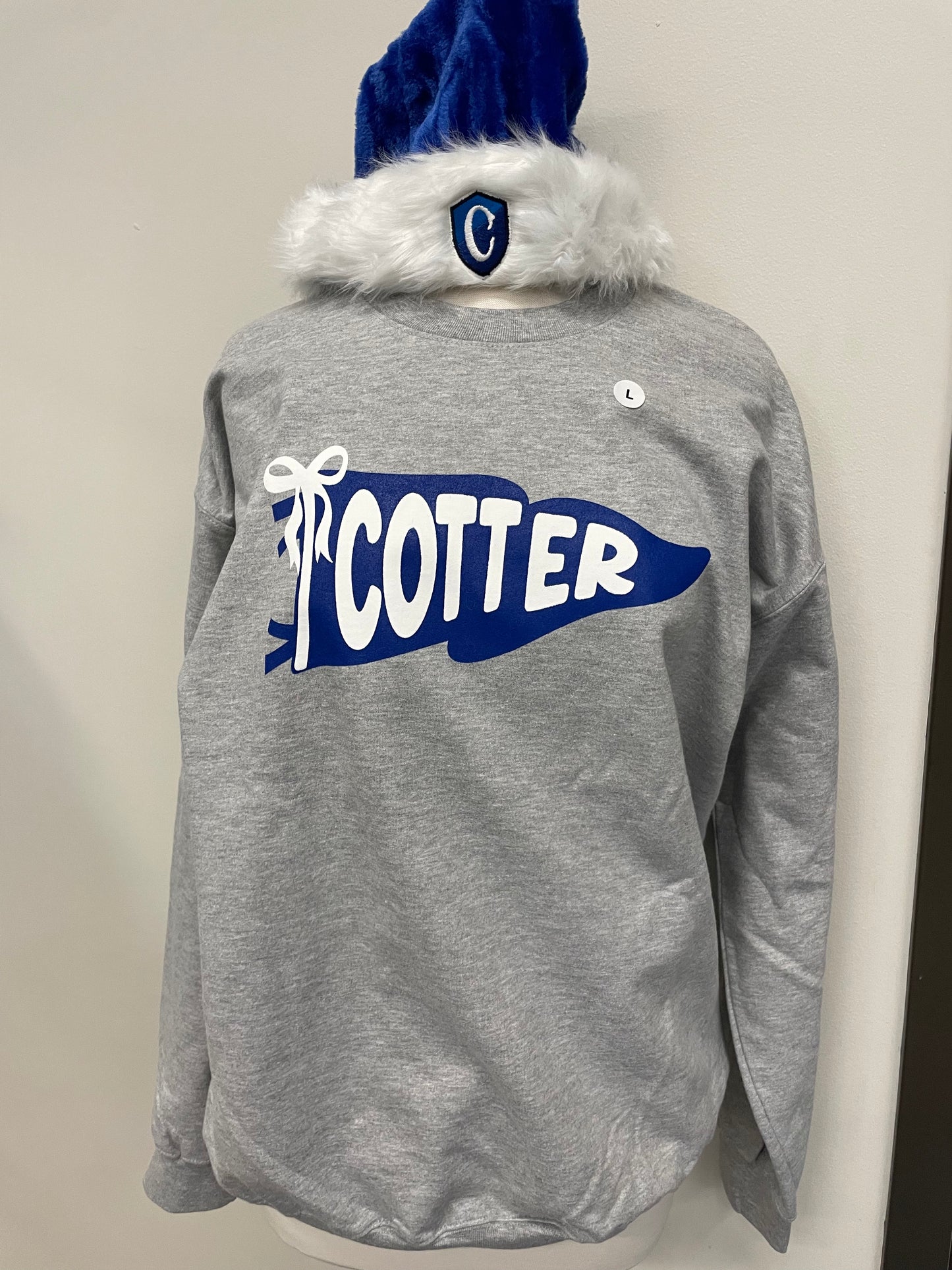 Grey Crewneck with Bow