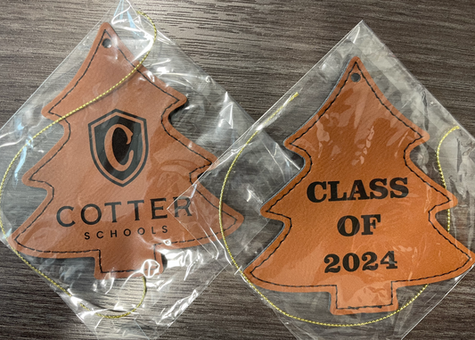 Christmas Ornament: Class of 2024 (Leather)