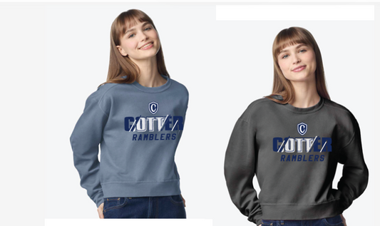 Ladies Crop Crewneck